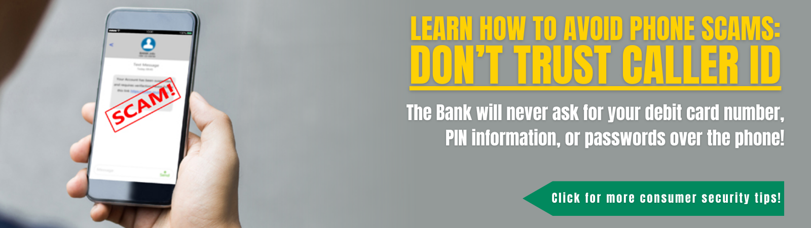 Website Main Page Banner - Don't Trust Caller ID Don’t Trust caller ID