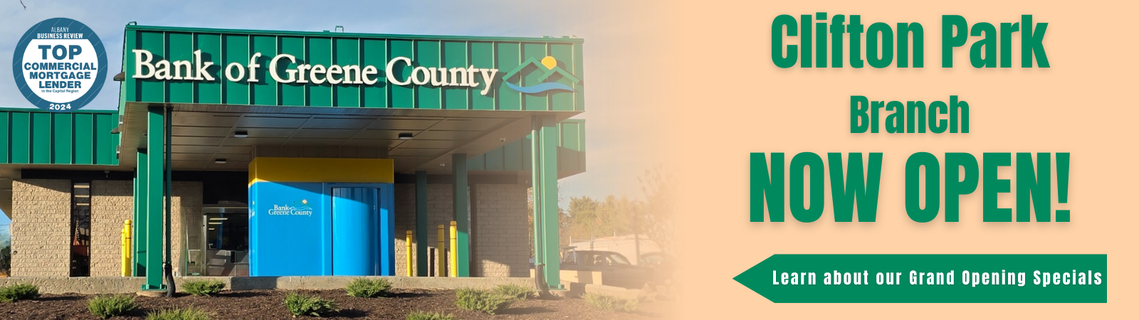 Clifton Park Now Open (specials)