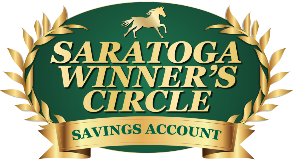 Saratoga Winner's Circle Savings Green and Gold Logo