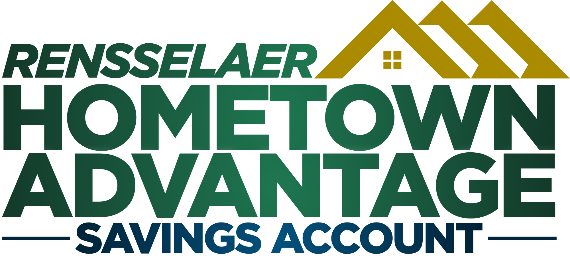 Rensselaer Hometown Advantage Savings Account green, yellow & blue logo